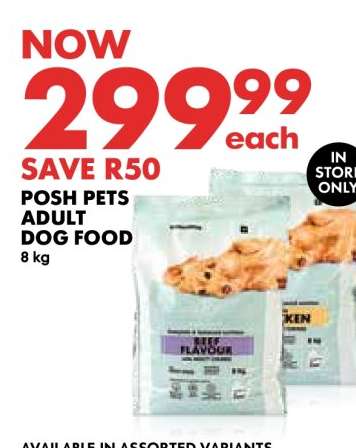 POSH PETS ADULT DOG FOOD