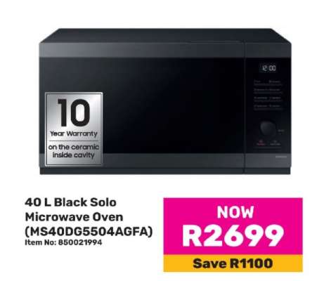 40 L Black Solo Microwave Oven (MS40DG5504AGFA)
