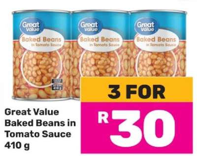 Great Value Baked Beans in Tomato Sauce 410 g