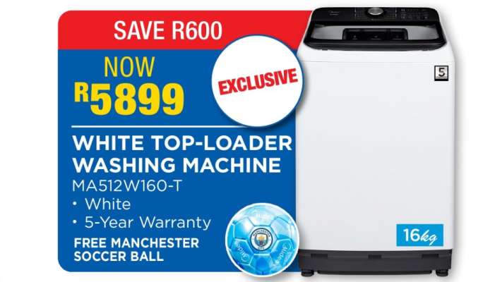 White Top-Loader Washing Machine