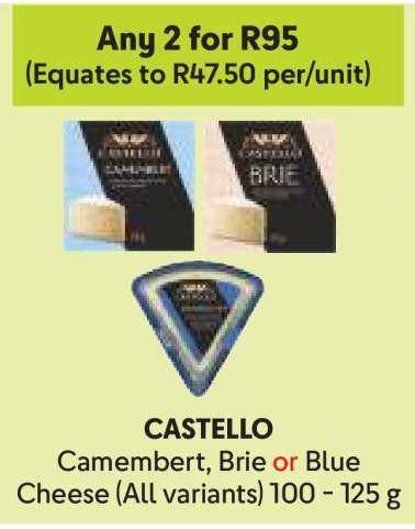 CASTELLO Camembert, Brie or Blue Cheese