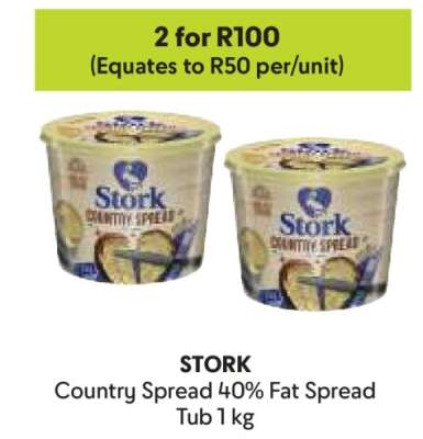 Stork Country Spread 40% Fat Spread Tub 1 kg