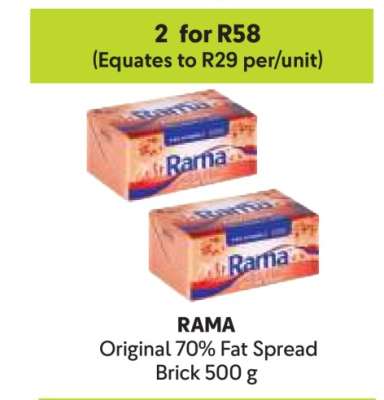 RAMA Original 70% Fat Spread Brick 500 g