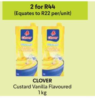 Clover Custard Vanilla Flavoured