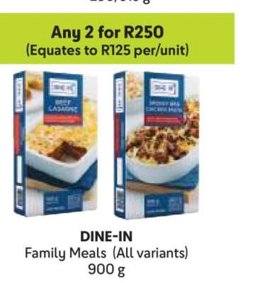 DINE-IN Family Meals (All variants)