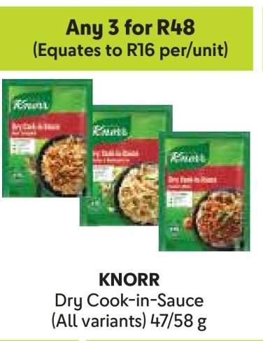 KNORR Dry Cook-in-Sauce