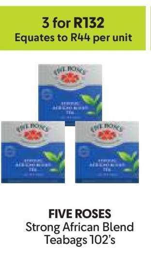 FIVE ROSES Strong African Blend Teabags 102's