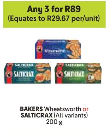 BAKERS Wheatsworth or Salticrax