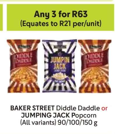 BAKER STREET Diddle Daddle or JUMPING JACK Popcorn