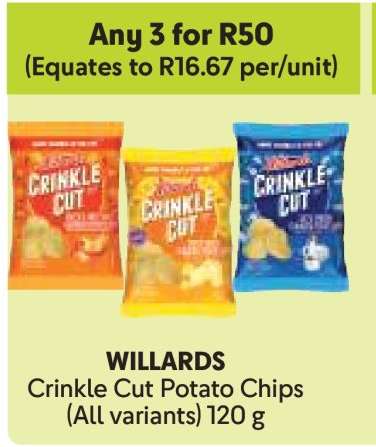 Willards Crinkle Cut Potato Chips
