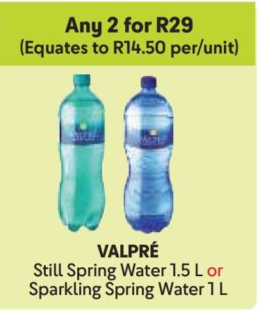 SPRING WATER price • Starting at ➡️ R 29.00