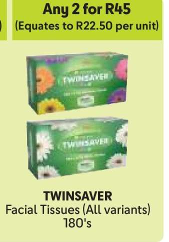 Twinsaver Facial Tissues
