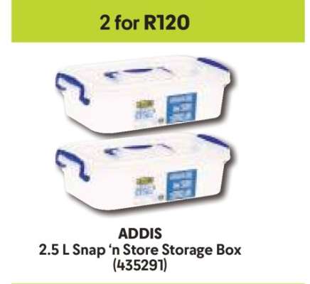 ADDIS 2.5 L Snap ‘n Store Storage Box