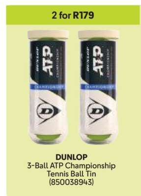 DUNLOP 3-Ball ATP Championship Tennis Ball Tin