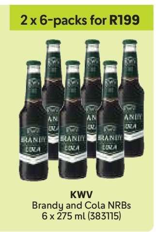 KWV Brandy and Cola NRBs
