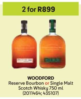 WOODFORD Reserve Bourbon or Single Malt Scotch Whisky 750 ml