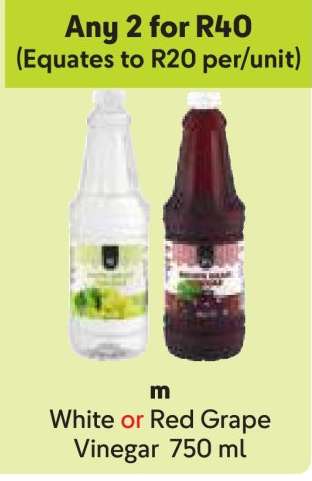White or Red Grape Vinegar 750 ml