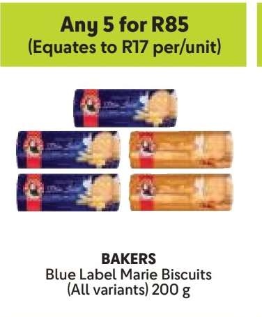 Bakers Blue Label Marie Biscuits