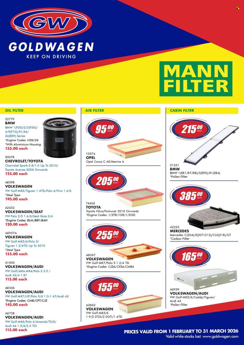 Goldwagen catalogue  - 01/02/2026 - 31/03/2026.