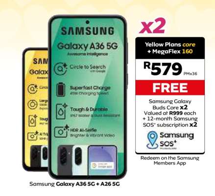 Samsung Galaxy A36 5G + A26 5G