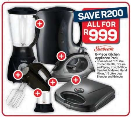 Sunbeam 6-Piece Kitchen Appliance Pack