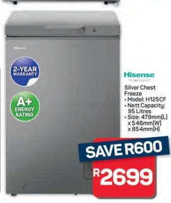 Hisense Silver Chest Freezer