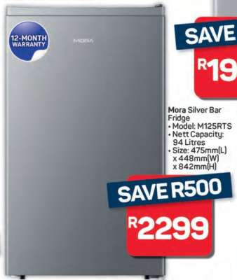 Mora Silver Bar Fridge