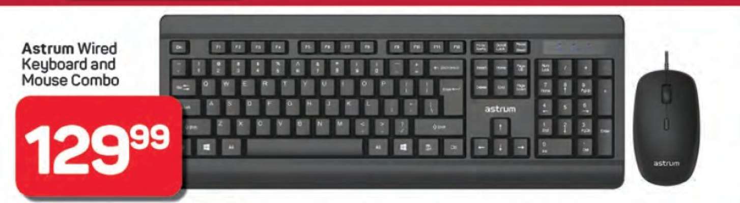 Astrum Wired Keyboard and Mouse Combo