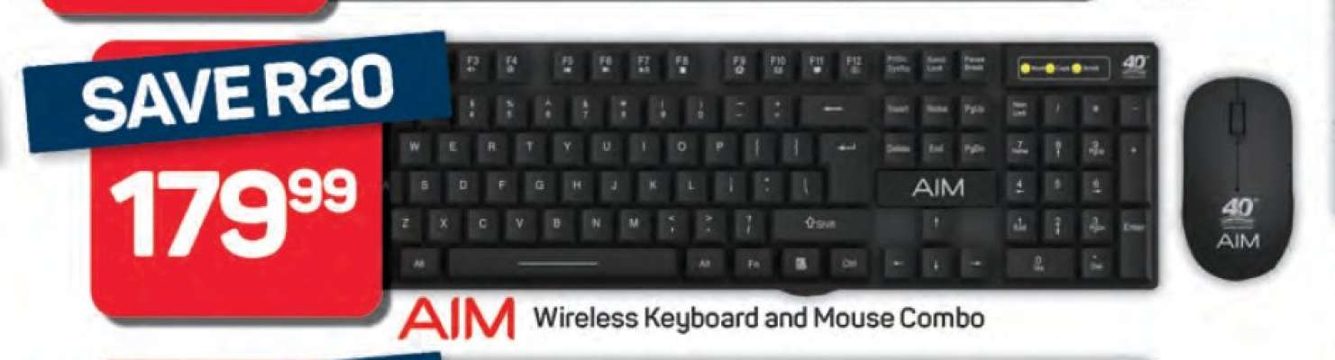 AIM Wireless Keyboard and Mouse Combo