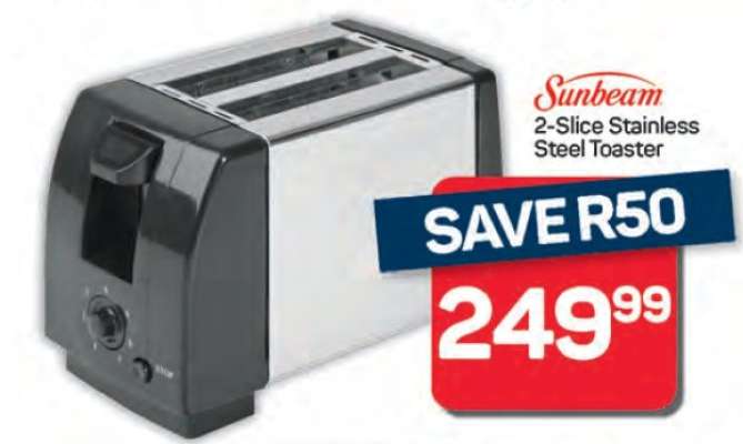 Sunbeam 2-Slice Stainless Steel Toaster