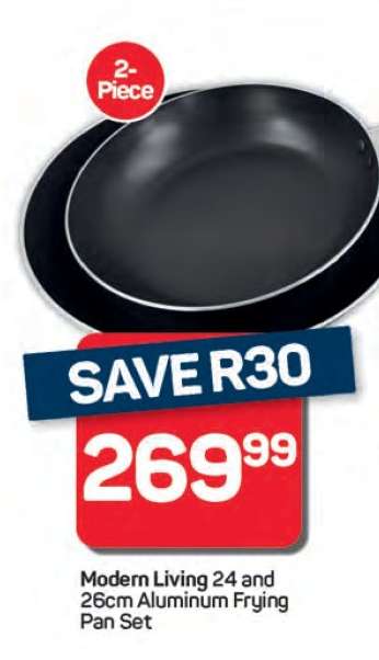 Modern Living 24 and 26cm Aluminum Frying Pan Set