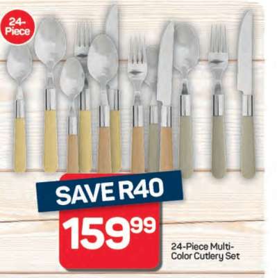 24-Piece Multi-Color Cutlery Set