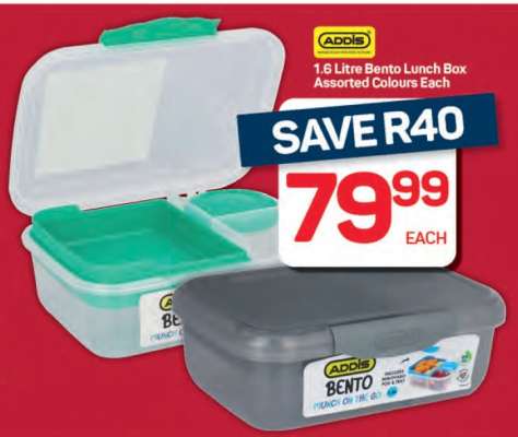 Addis 1.6 Litre Bento Lunch Box