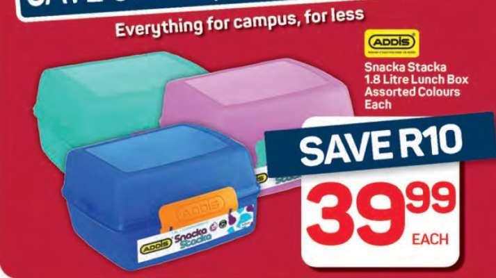 Addis Snacka Stacka 1.8 Litre Lunch Box