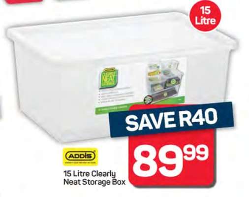 15 Litre Clearly Neat Storage Box