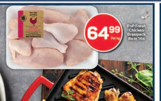 PnP Fresh Chicken Braaipack 8s or 16s