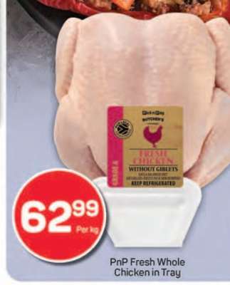 PnP Fresh Whole Chicken in Tray