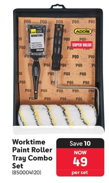 Worktime Paint Roller Tray Combo Set