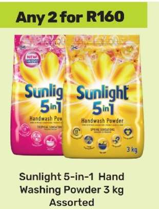 Sunlight 5-in-1 Hand Washing Powder 3 kg Assorted