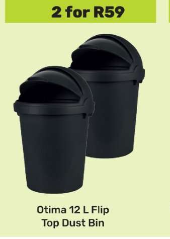 Otima 12 L Flip Top Dust Bin