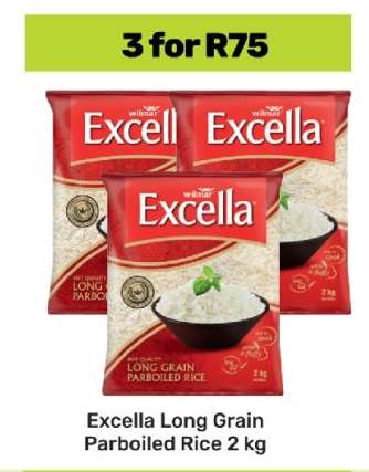 Excella Long Grain Parboiled Rice 2 kg
