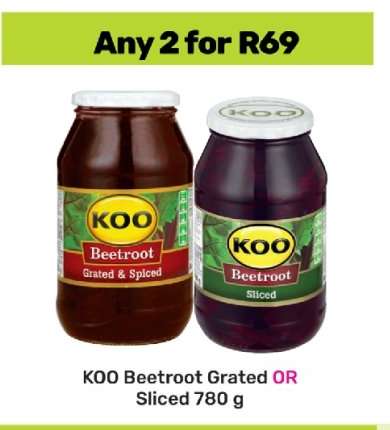 KOO Beetroot Grated OR Sliced 780 g