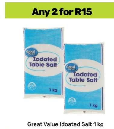 Great Value Iodated Salt 1 kg