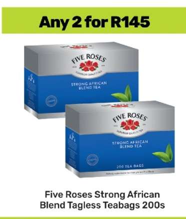 Five Roses Strong African Blend Tagless Teabags 200s