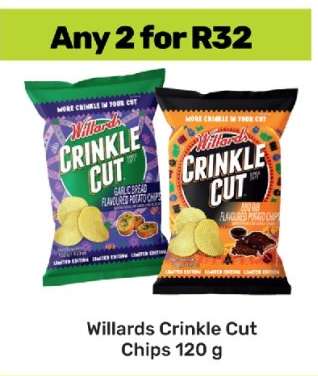 Willards Crinkle Cut Chips 120 g
