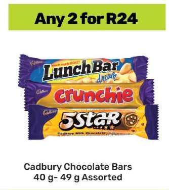 Cadbury Chocolate Bars