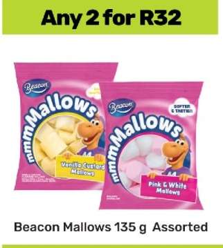 Beacon Mallows 135 g Assorted
