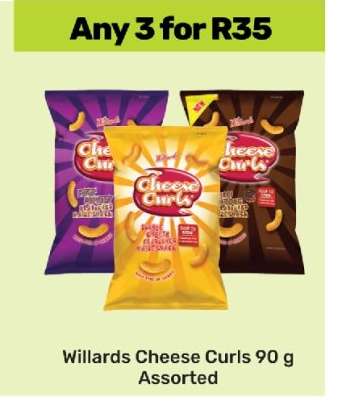 Willards Cheese Curls 90 g Assorted