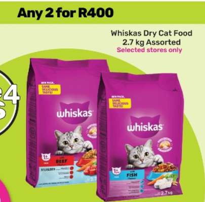 Whiskas Dry Cat Food 2.7 kg Assorted
