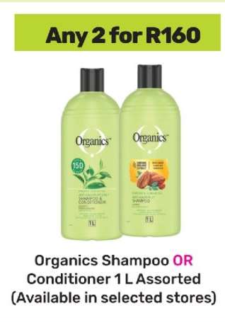 Organics Shampoo OR Conditioner 1 L Assorted